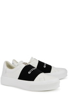 Givenchy City Court White Leather Sneakers, Sneakers, White, Leather White And Black