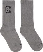 VETEMENTS Gray Biker Cross Socks