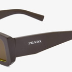 Prada Eyewear Men's PR 06YS Sunglasses in Loden/Dark Brown