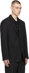 Solid Homme Black Wool Blazer