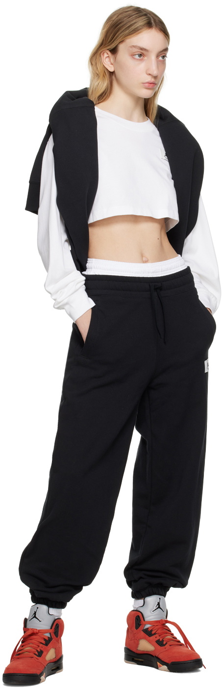 Nike Jordan White Crop Long Sleeve T-Shirt