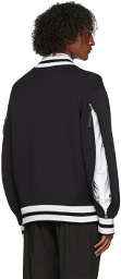 3.1 Phillip Lim Reversible Black Knit Varsity Jacket