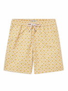 Frescobol Carioca - Slim-Fit Mid-Length Printed Recycled Swim Shorts - Yellow