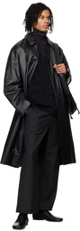 LEMAIRE Black Boxy Rain Coat