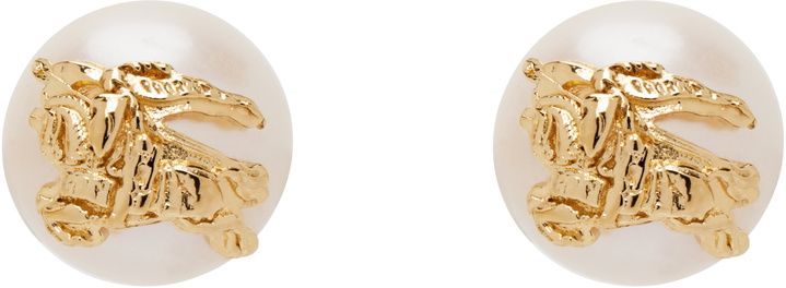 Photo: Burberry Gold Sphere Pearl Stud Earrings