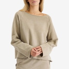 Joah Brown Women's Slouchy Pullover Sweatshirt in Sand