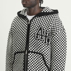 ANNIE HOOD Men's Checked Knitted Jacket in Black/White