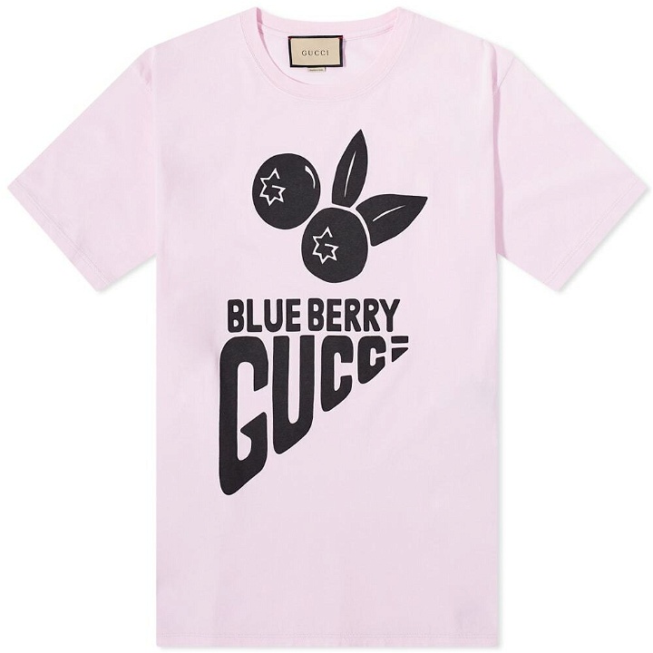 Photo: Gucci Men's Cherry T-Shirt in Pale Pink