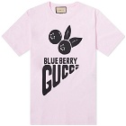 Gucci Men's Cherry T-Shirt in Pale Pink