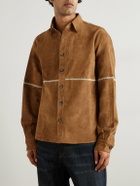 Kartik Research - Rabari Embroidered Suede Jacket - Brown