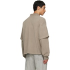 AGOLDE Khaki Curren Double Sleeve Polo