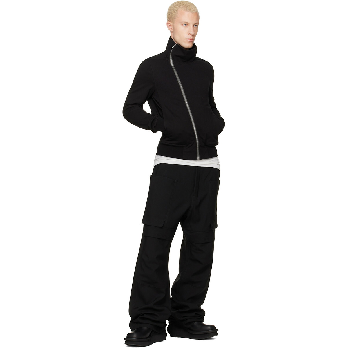 Rick Owens Black Tower Stefan Cargo Pants