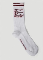 Logo Jacquard Socks in White