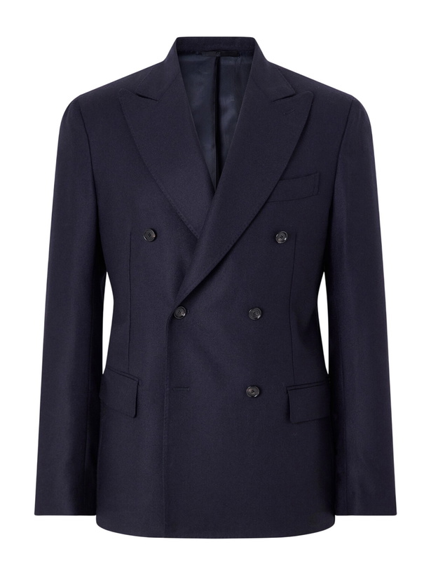 Photo: De Petrillo - Sorrento Wool-Twill Suit Jacket - Blue