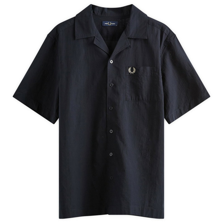 Photo: Fred Perry Men's Textured Vacation Shirt in Navy