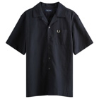 Fred Perry Men's Textured Vacation Shirt in Navy