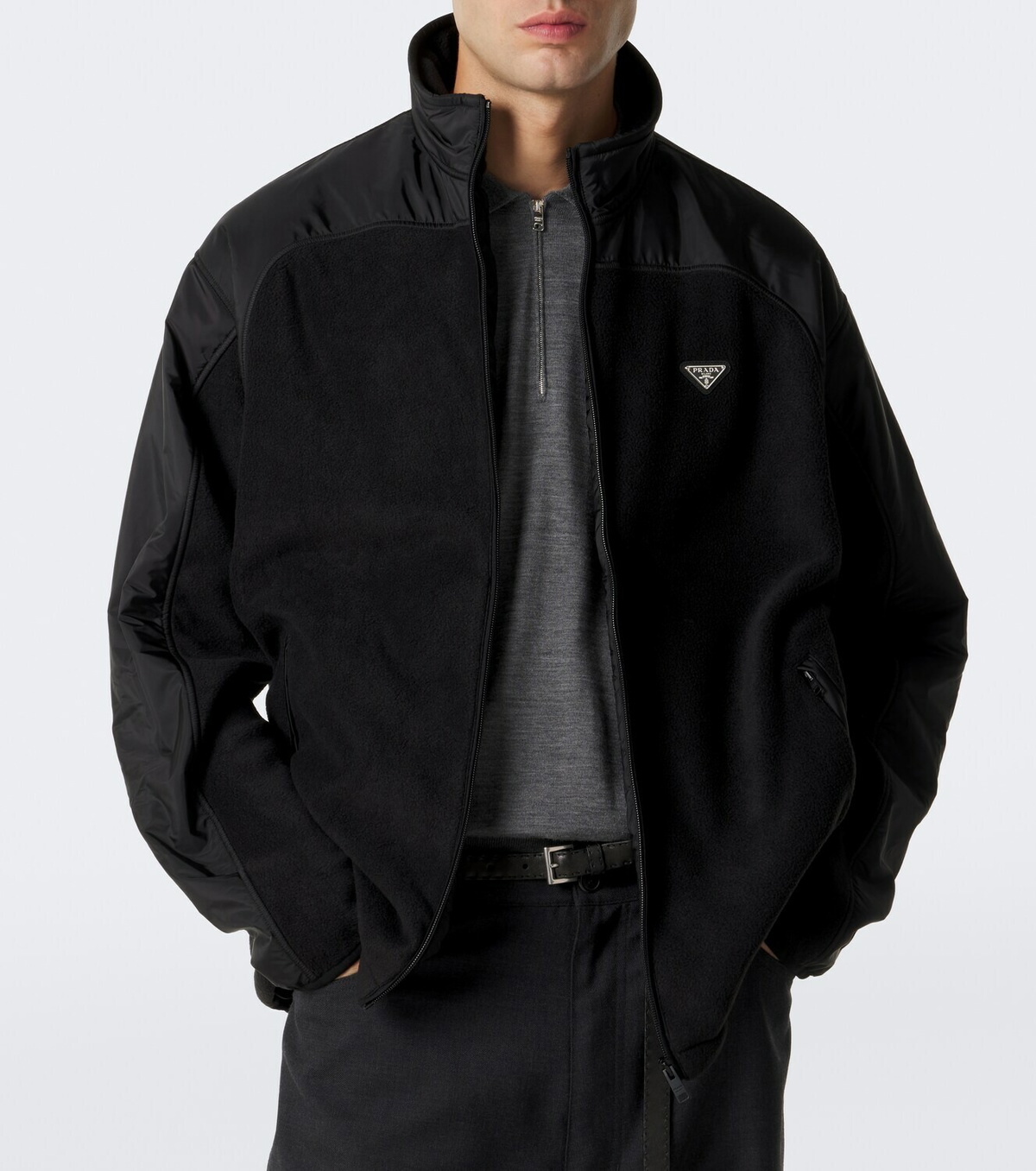 Prada Re-Nylon and fleece jacket