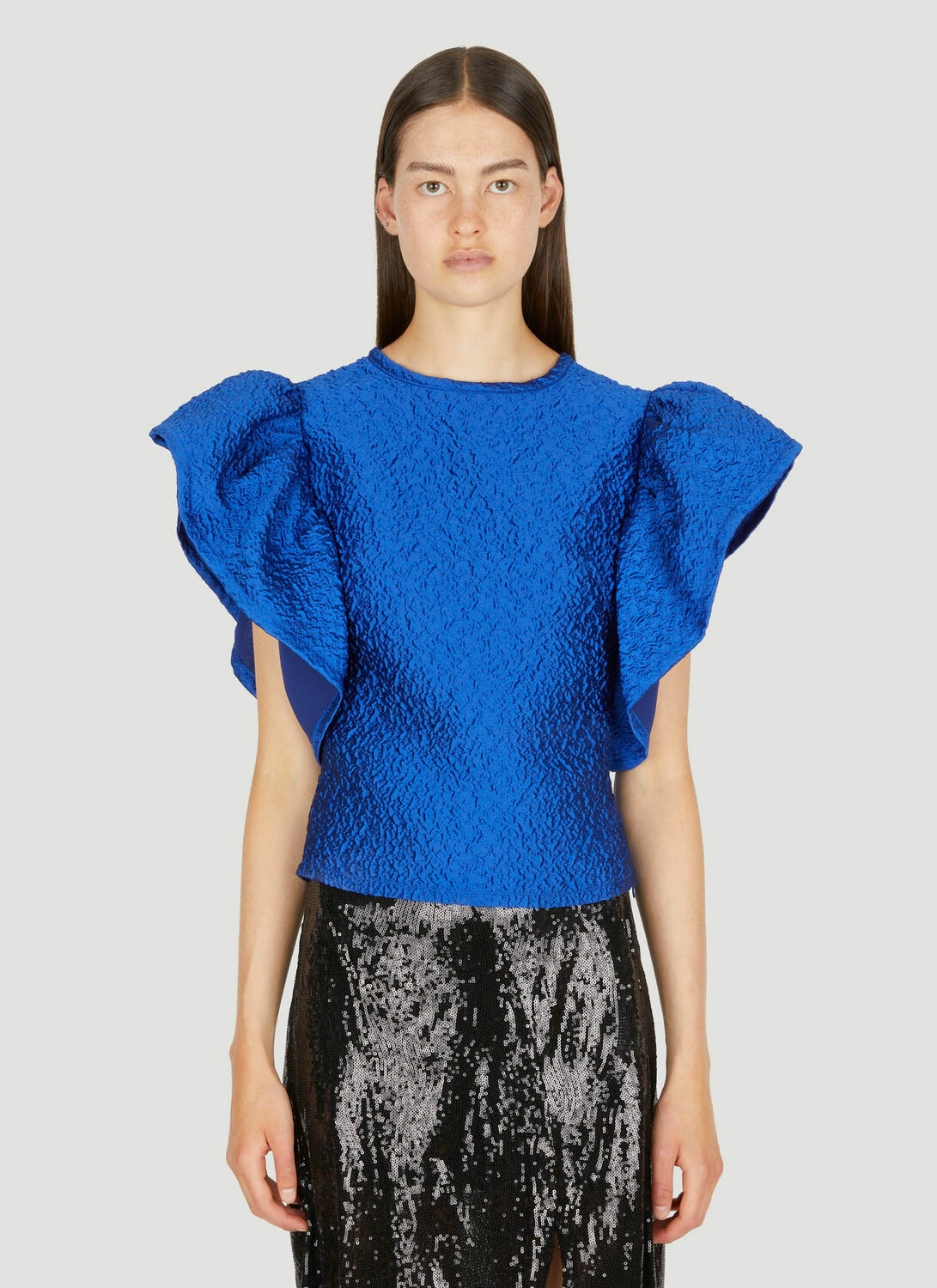 Koché Ruffle Sleeve Top