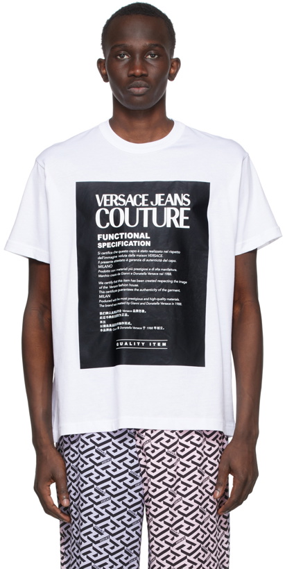 Photo: Versace Jeans Couture White Logo Patch T-Shirt