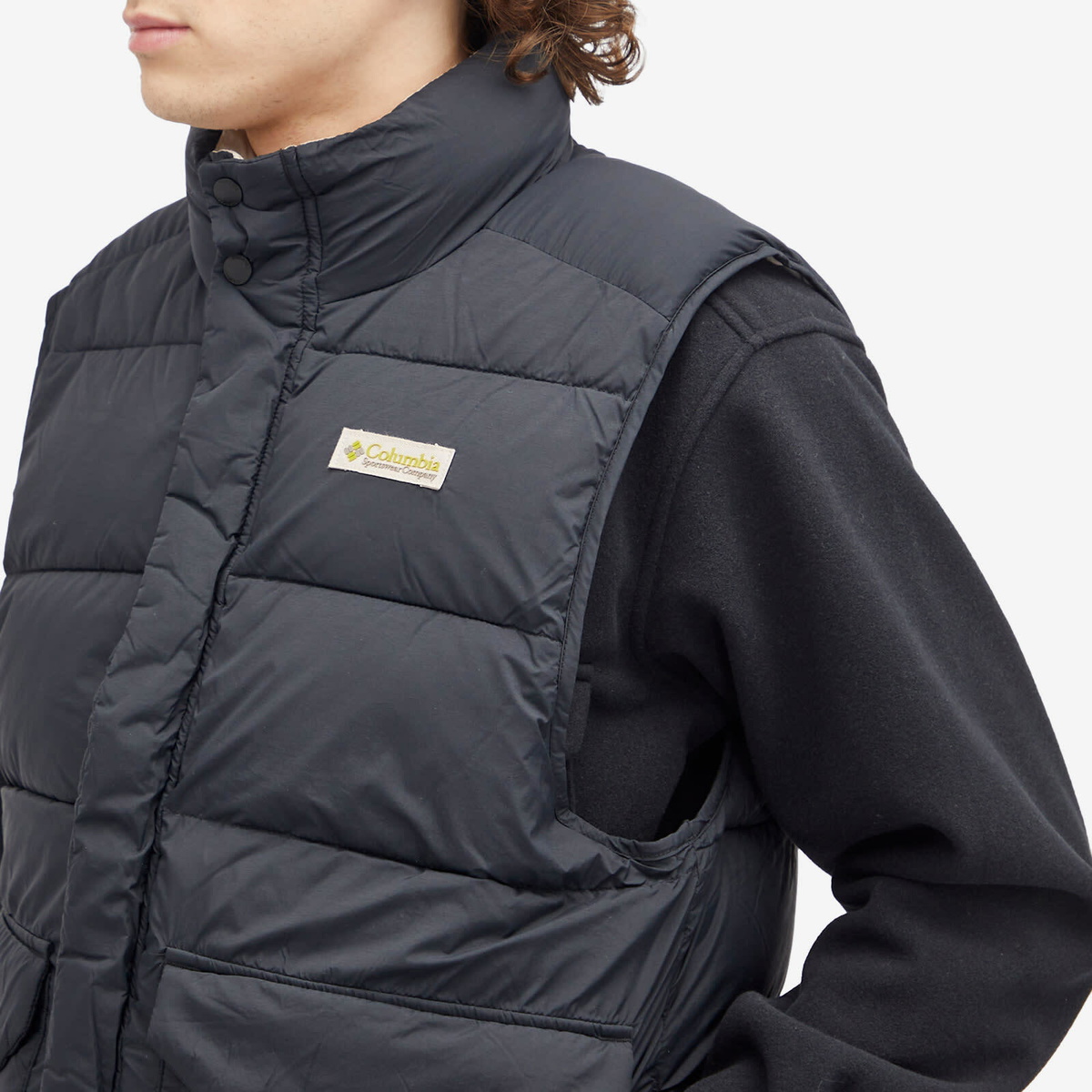 Columbia Men's Wallowa™ Reversible Vest in Black/Wallowa Mountains Print