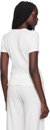 LESET White Slim Fit T-Shirt
