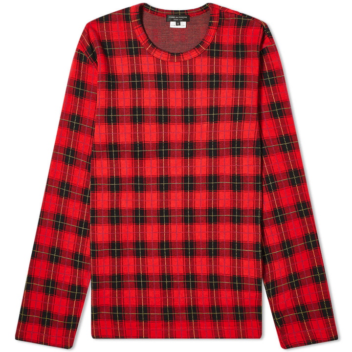 Photo: Comme des Garcons Homme Plus Long Sleeve Tartan Tee