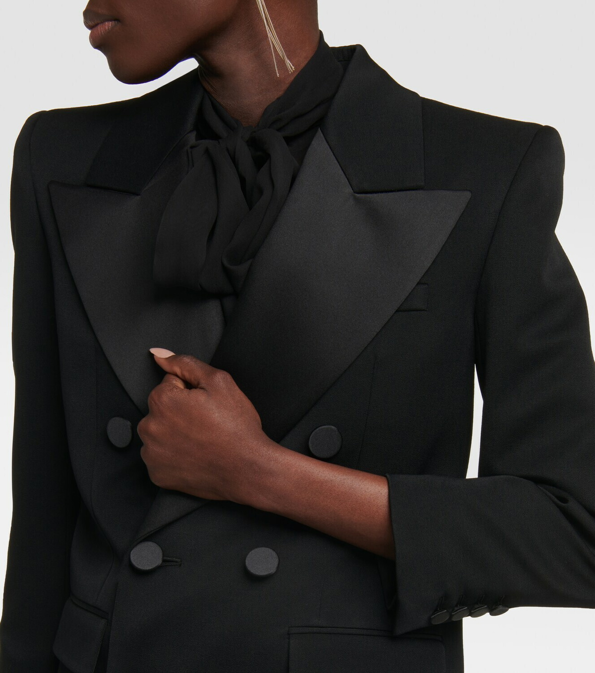 Saint Laurent - Double-breasted wool tuxedo jacket Saint Laurent