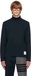 Thom Browne Navy Vented Turtleneck