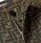 Fendi - Logo-Jacquard Trousers - Men - Brown