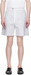 Ferragamo White & Green Informal Shorts