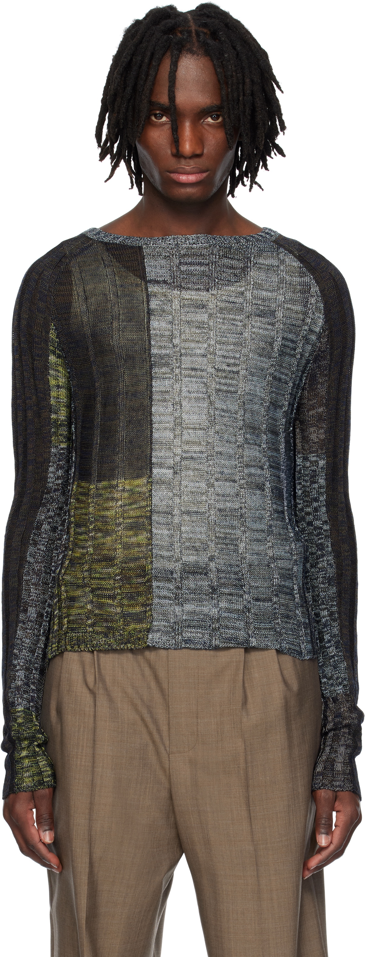 Eckhaus Latta｜Composition Sweater Eckhaus Latta - Composition Sweater - Sand | available at LCD