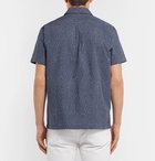 A.P.C. - Polka-Dot Cotton-Poplin Shirt - Men - Navy