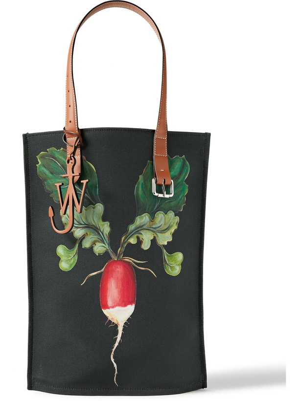 Photo: JW Anderson - Leather-Trimmed Printed Canvas Tote Bag