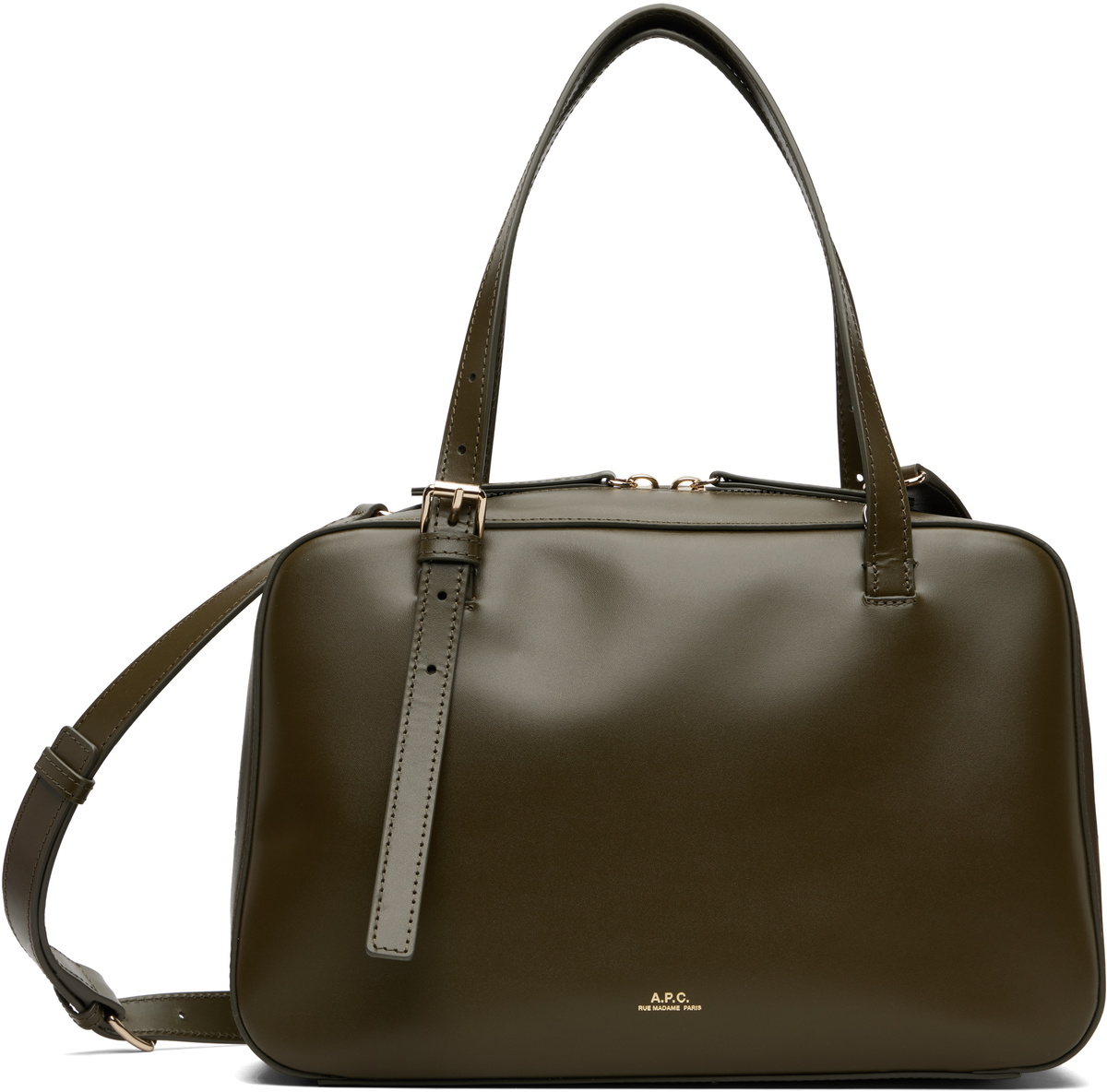 A.P.C. Khaki Virginie Box Bag