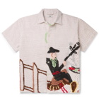 BODE - Embroidered Cotton-Chenille Shirt - Neutrals