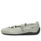 Puma Women's Speedcat Ballet Croc Sneaker in Puma White/Vapor Gray