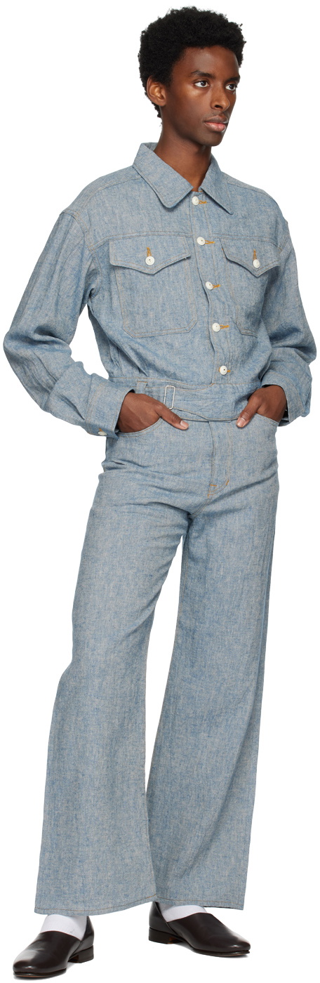 Sasquatchfabrix. Blue Flare Silhouette Trousers