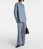 Leset Yoshi striped cotton-blend twill shirt