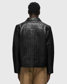 Daily Paper Silence Monogram Leather Jacket Black - Mens - Bomber Jackets