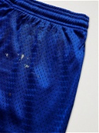 Gallery Dept. - Studio Gym Logo-Print Paint-Splattered Mesh Shorts - Blue