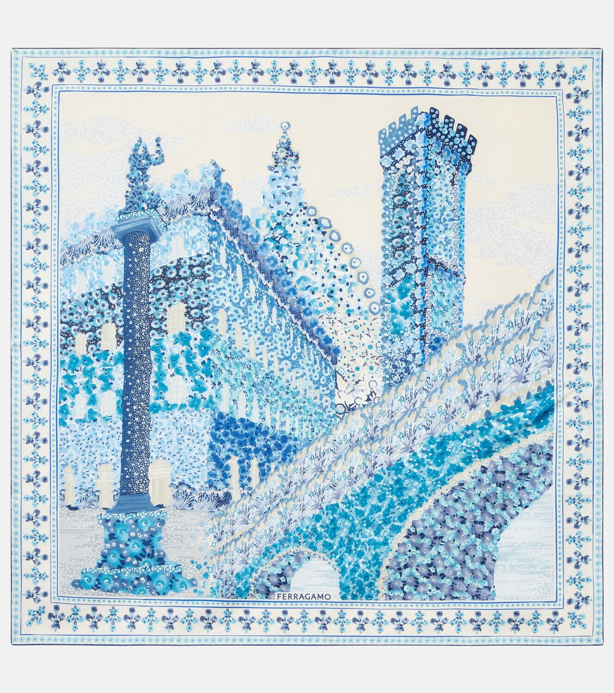 Ferragamo Printed silk scarf