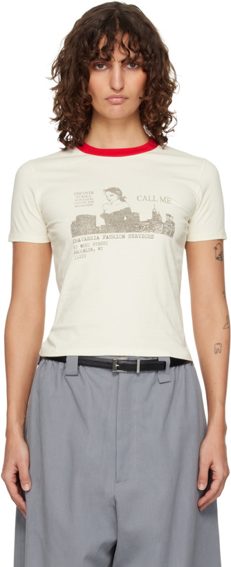 Photo: WILLY CHAVARRIA Off-White 'Call Girl' Ringer T-shirt