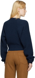 Quira SSENSE Exclusive Navy Raglan Sweater