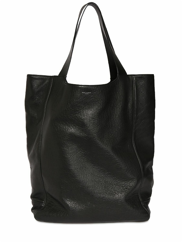 Photo: SAINT LAURENT - Maxi Saint Laurent Leather Tote Bag