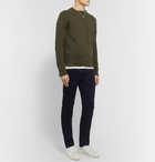 SAINT LAURENT - Slim-Fit Distressed Ribbed Cotton Sweater - Green