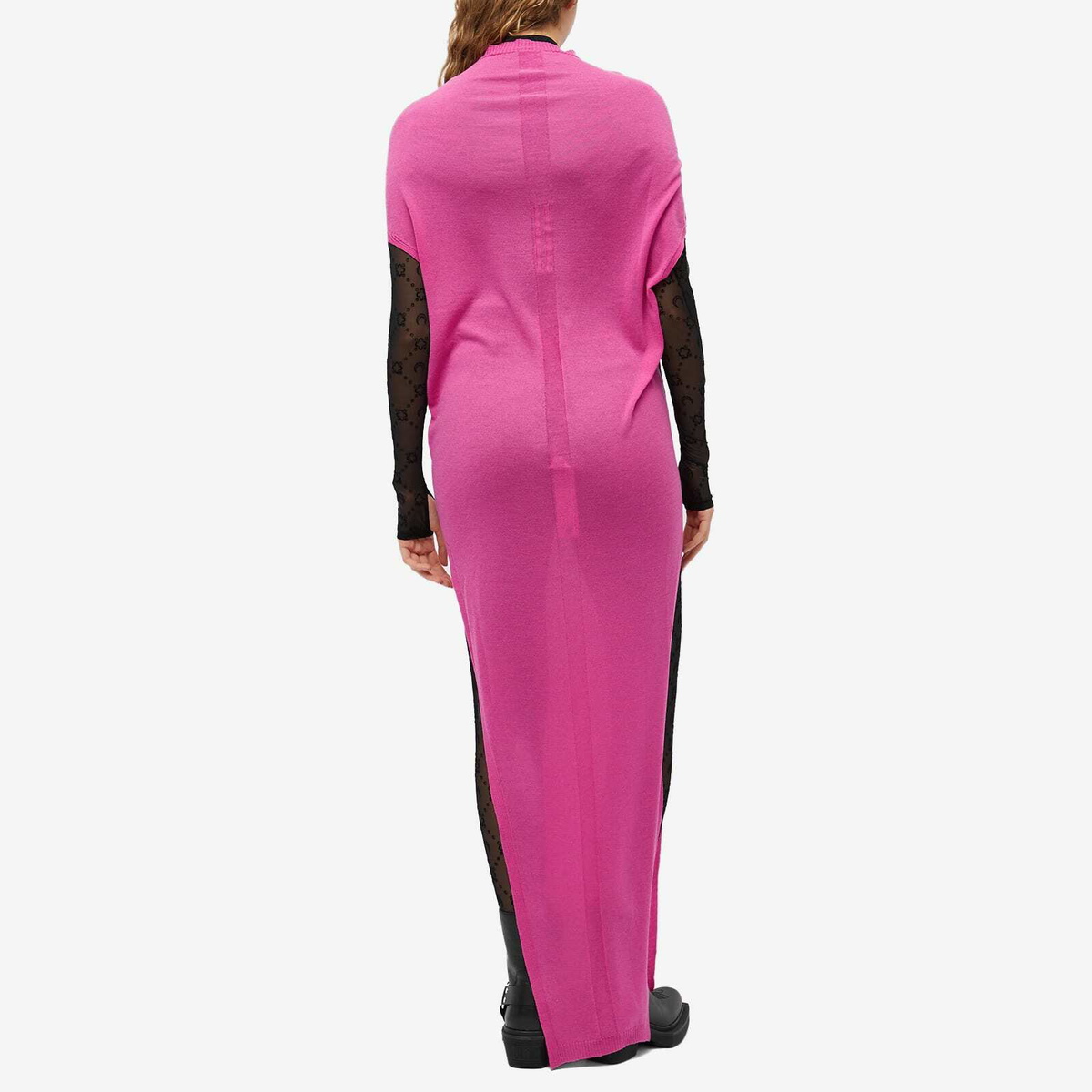 Rick Owens Women's Crater Knit Dress in Hot Pink Rick Owens