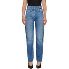Versace Blue High Waist Straight Jeans