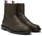 Thom Browne Brown Penny Loafer Boots