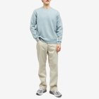 Auralee Men's Washed French Merino Knit in Light Blue