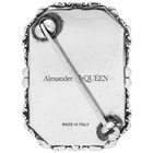 Alexander McQueen Silver Brass Skull Brooch